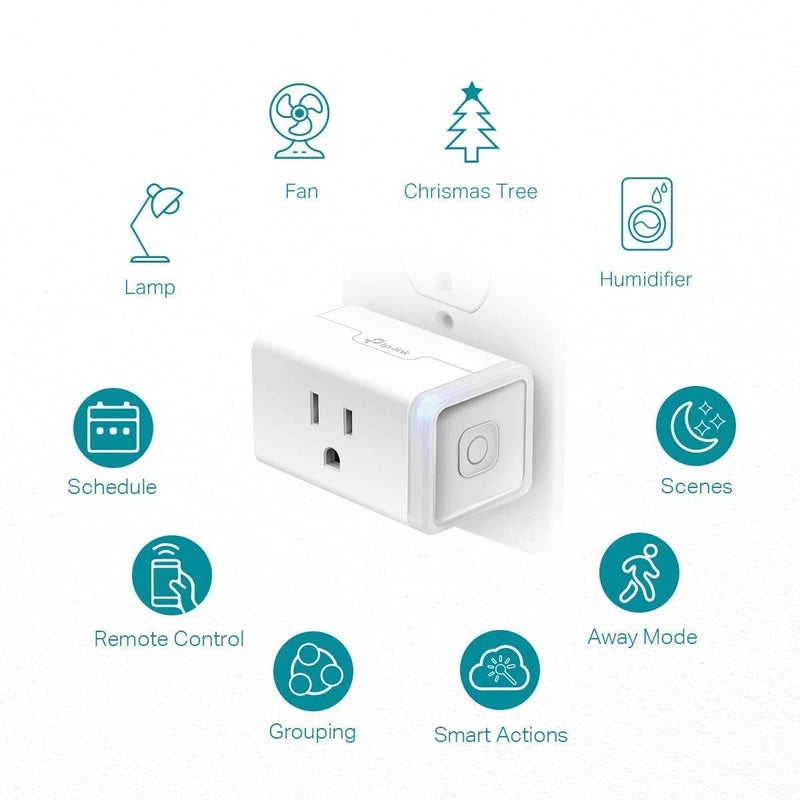 Kasa Smart Plug HS103P3, Smart Home Wi-Fi Outlet Works with Alexa, Echo, Google Home & IFTTT, No Hub Required, Remote Control,15 Amp,UL Certified, White, 3 Count (Pack of 1) - Image 3